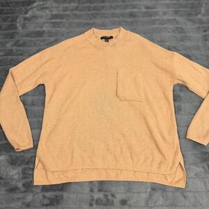 Banana Republic Mens Camel Tan Modal Cotton Blend Pocket Crewneck Sweater Medium